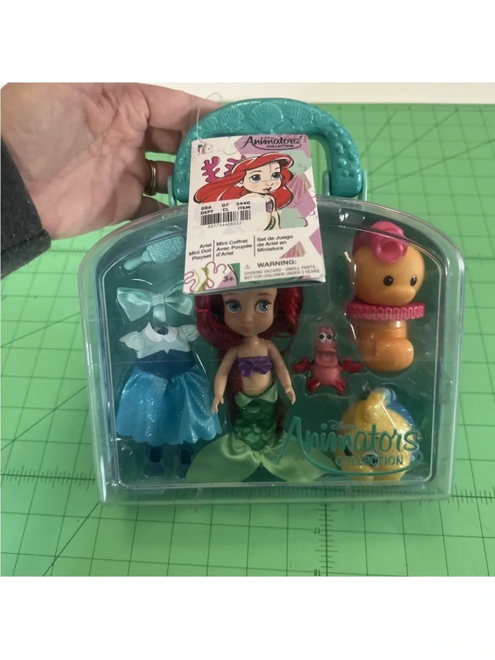 Disney Animator's Collection Ariel Mini Doll Playset - Teal, Red, Blue, Green
